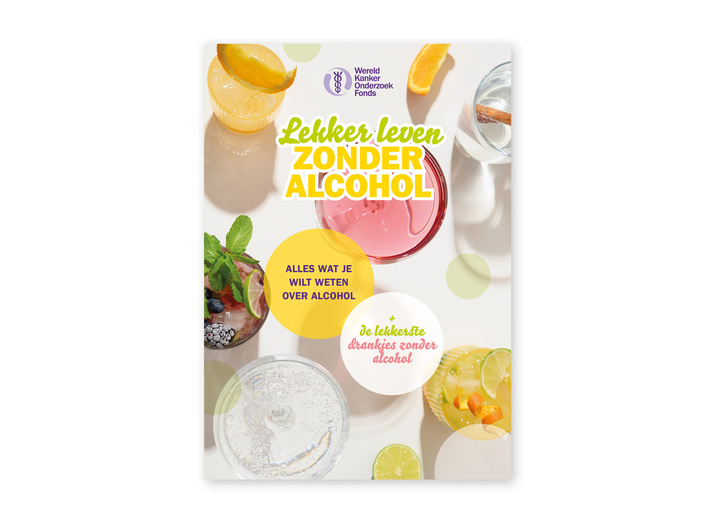Omslag van de brochure 'Lekker leven zonder alcohol'.