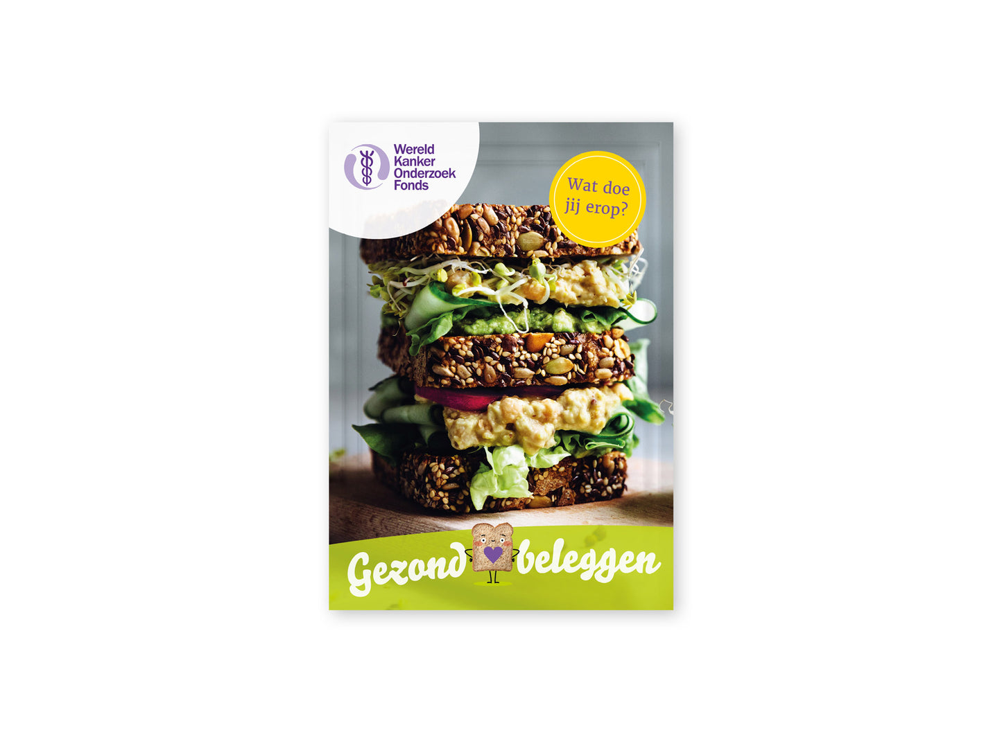 Omslag van het kookboekje 'Gezond beleggen' van het Wereld Kanker Onderzoek Fonds.