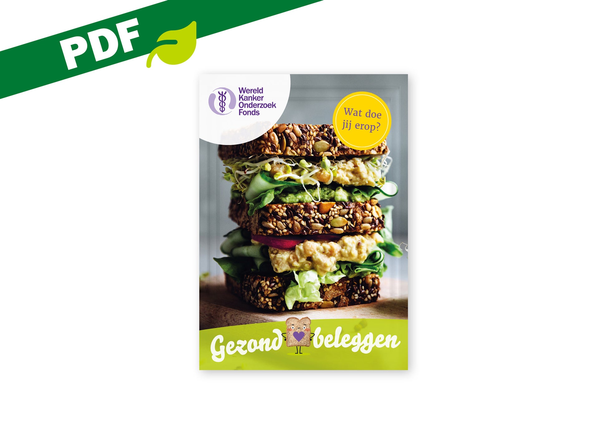 Omslag van de PDF-versie van het kookboekje 'Gezond beleggen' van het Wereld Kanker Onderzoek Fonds.